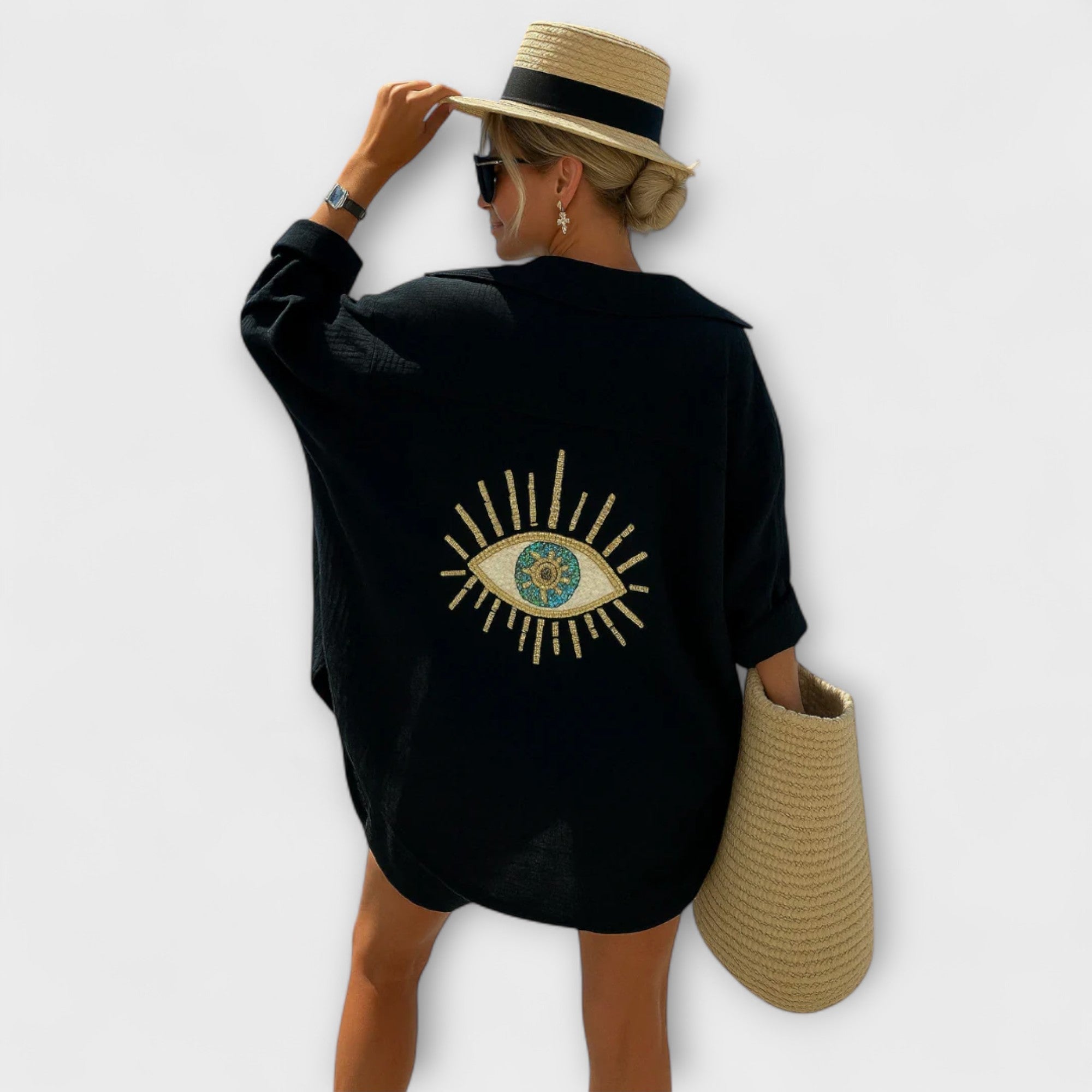 Zeyna | Blouse Décontractée Style Ibiza avec Détail Brodé