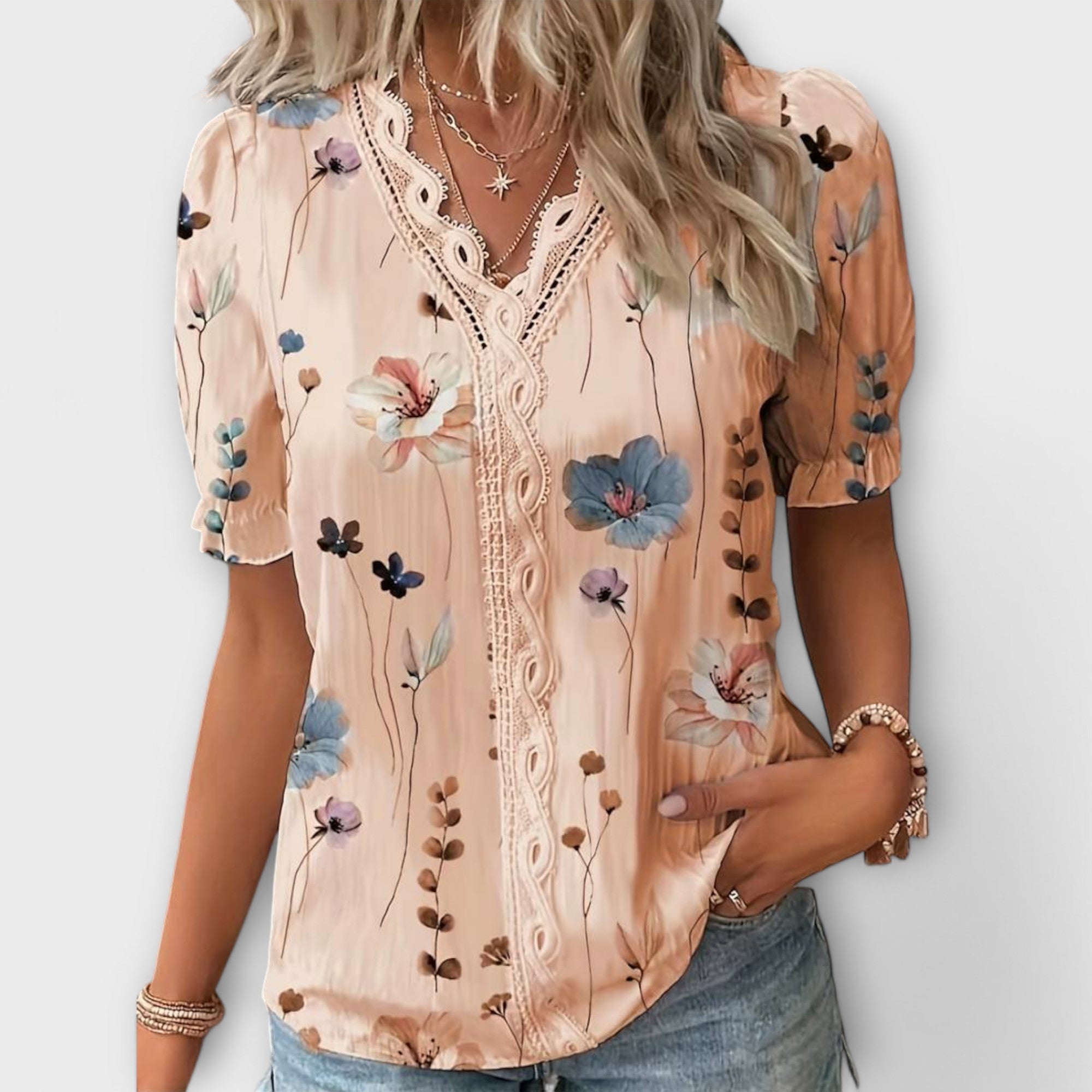 Celvyna | Blouse Moderne à Décolleté en V