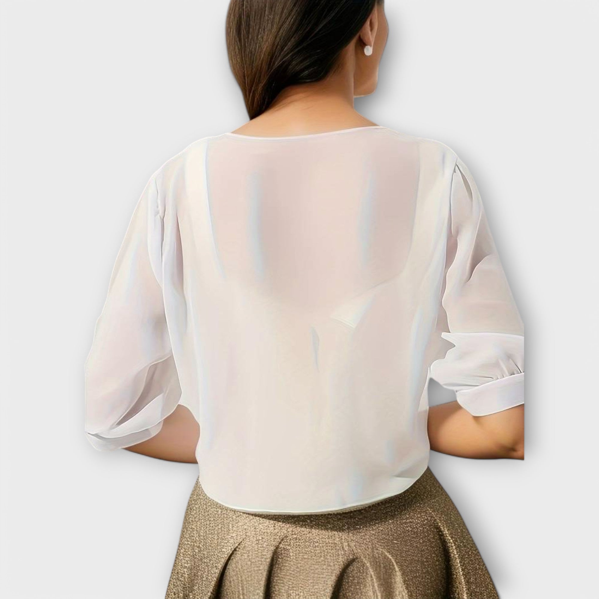 Amelise | Blouse à Décolleté Ouvert et Tissu Léger