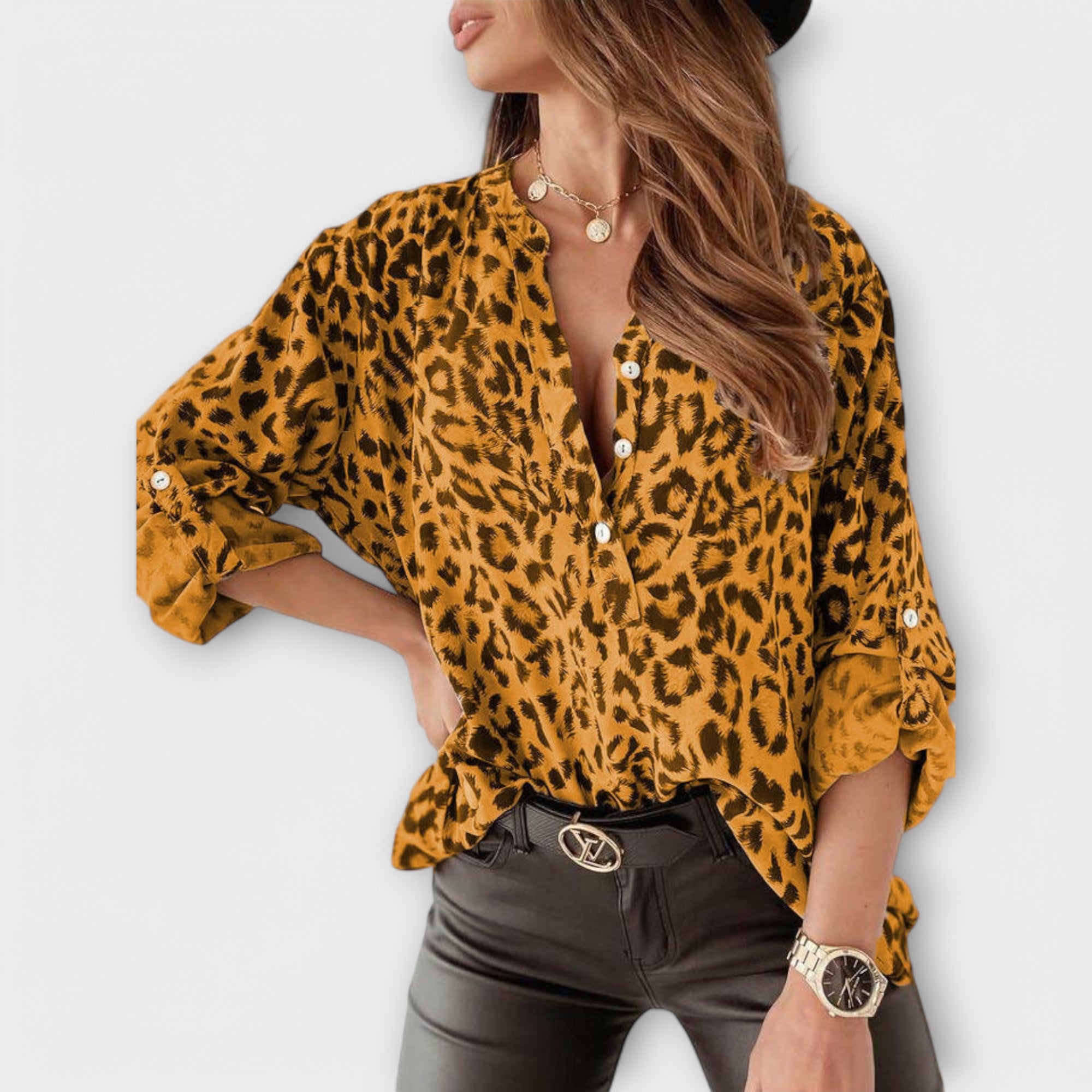 Velina | Blouse Léopard au Style Affirmé