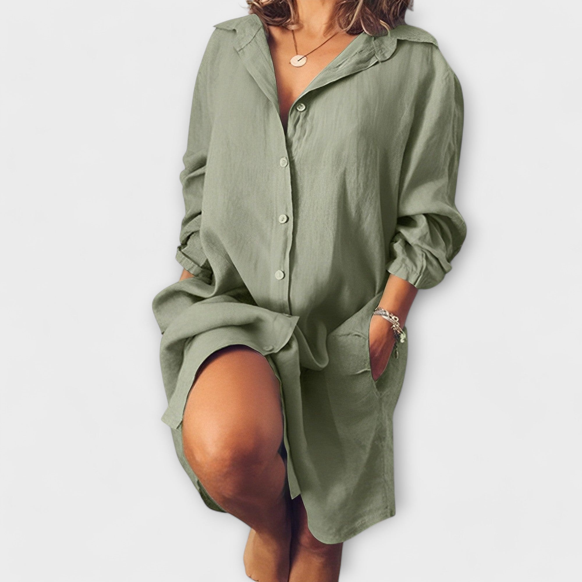 Nivelle | Blouse Décontractée en Lin à Coupe Ample