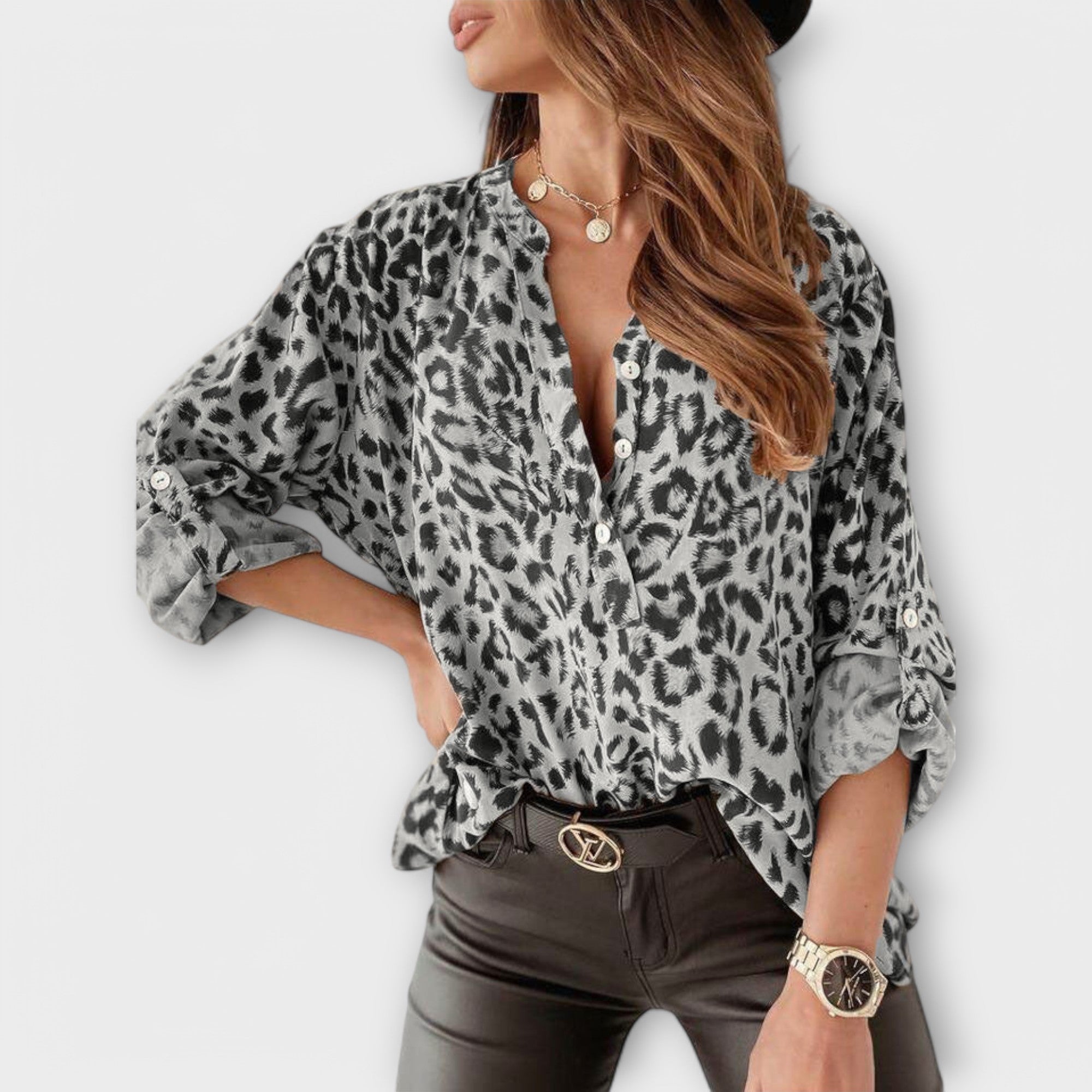Velina | Blouse Léopard au Style Affirmé