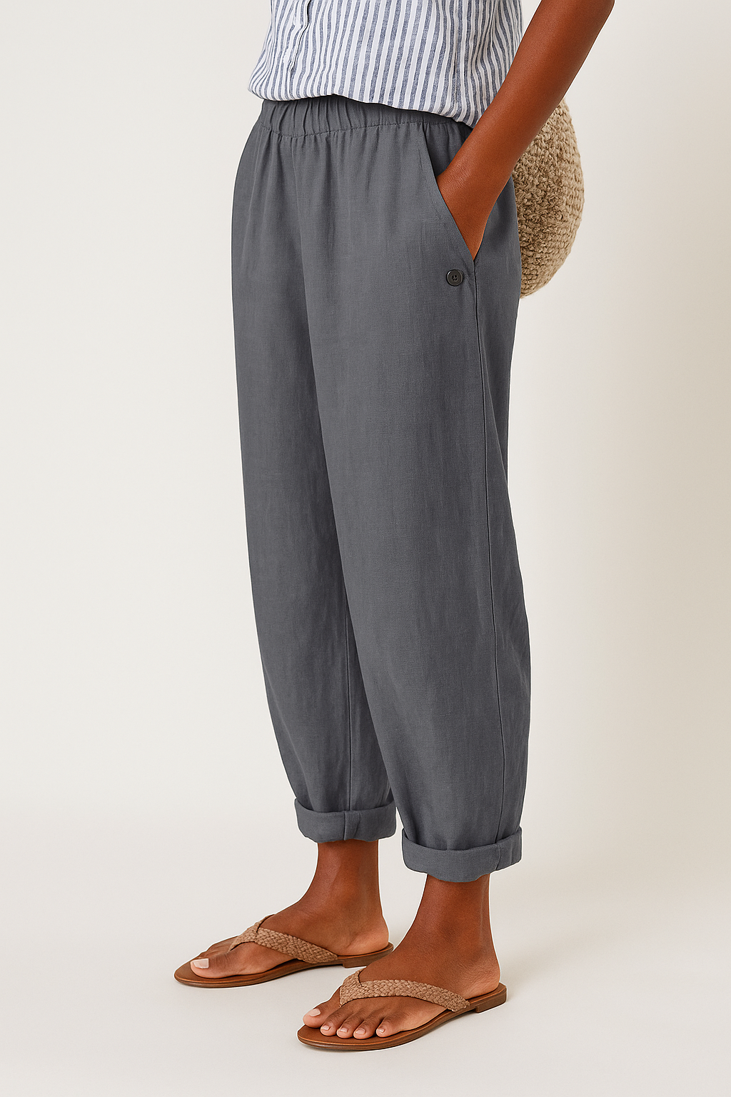 Cléa – Pantalon Léger à Poches Latérales