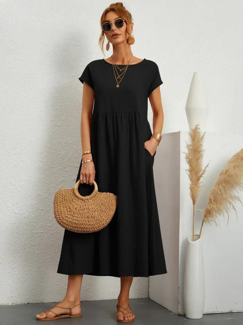 Maëline – Robe d’été fluide en coton léger