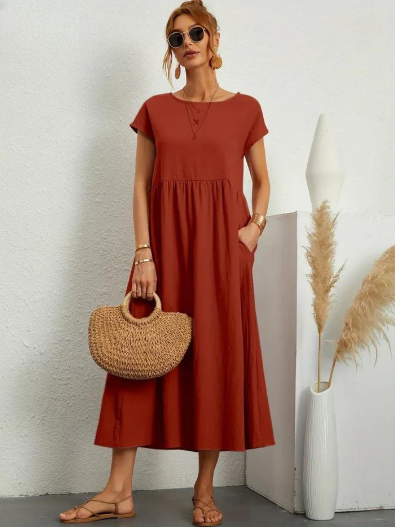 Maëline – Robe d’été fluide en coton léger
