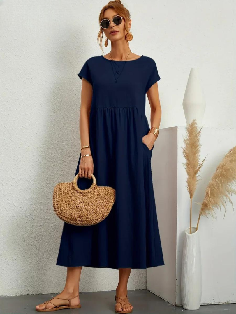 Maëline – Robe d’été fluide en coton léger