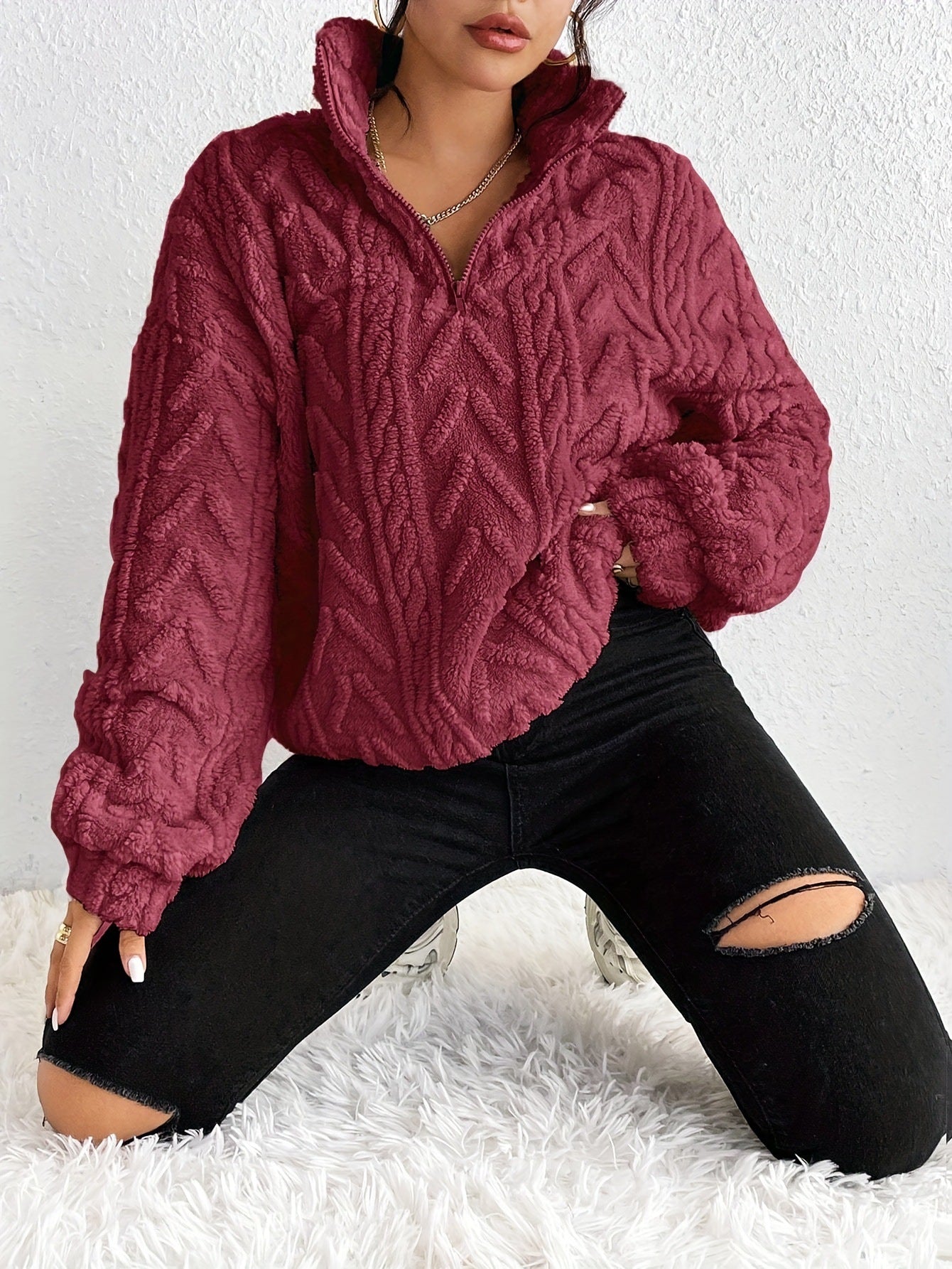 Aila - Hoodie Zippé Fluffy