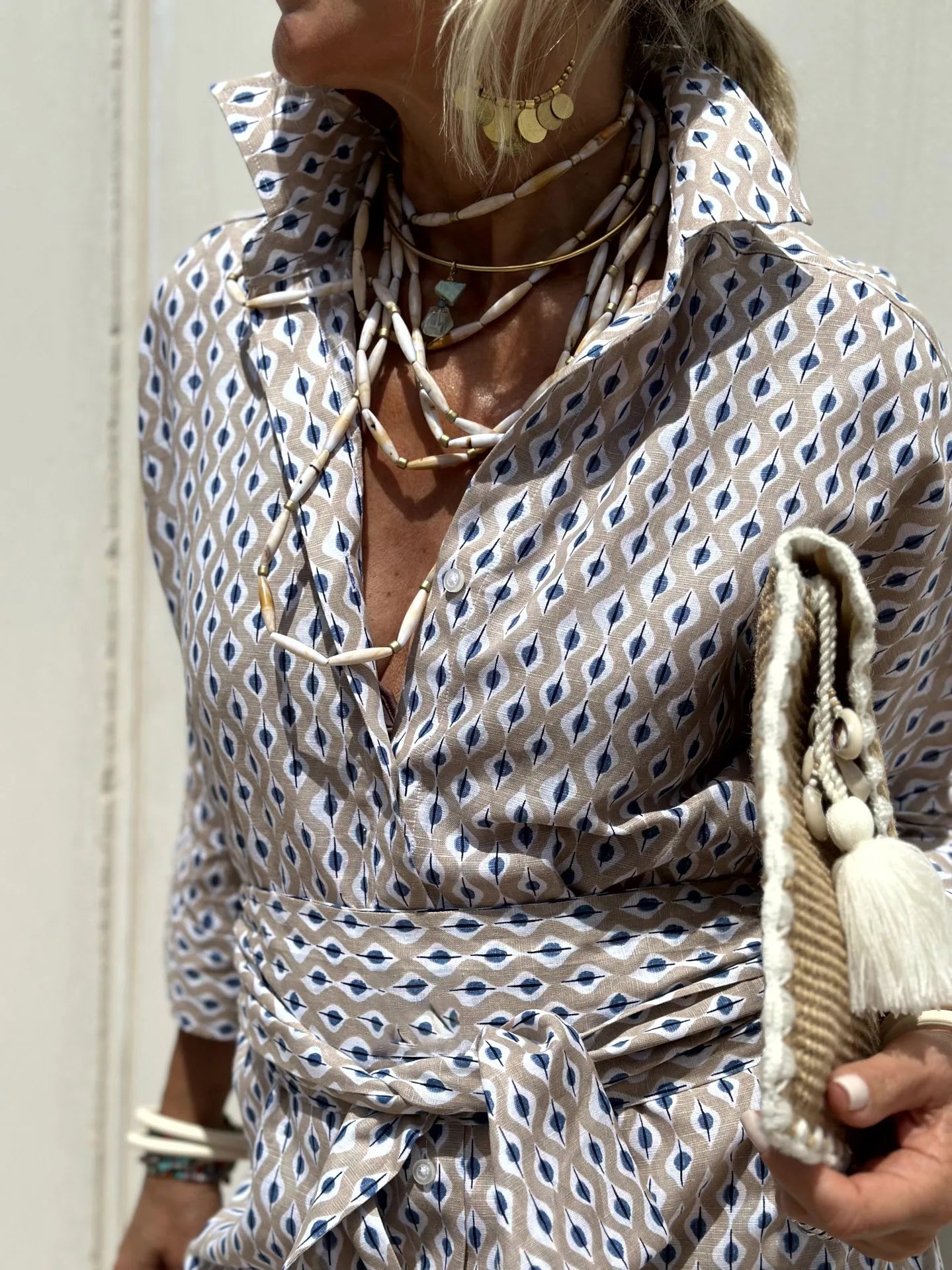 Célestine – Robe Chemise Rayée Élégance Pure