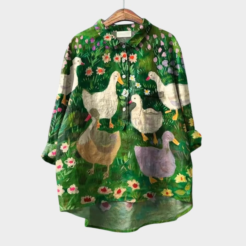 Elésia | Blouse Raffinée avec Détails en Dentelle