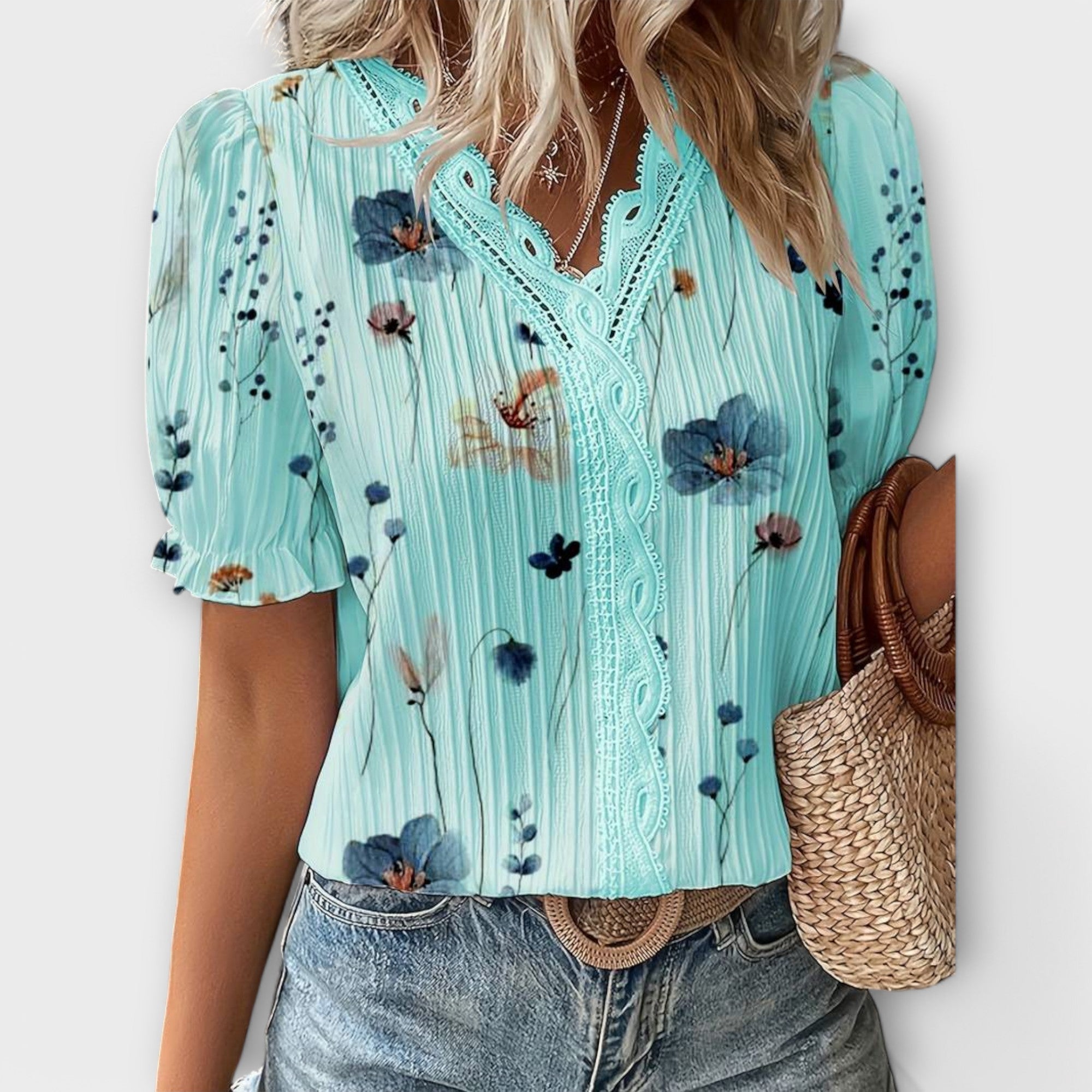 Celvyna | Blouse Moderne à Décolleté en V