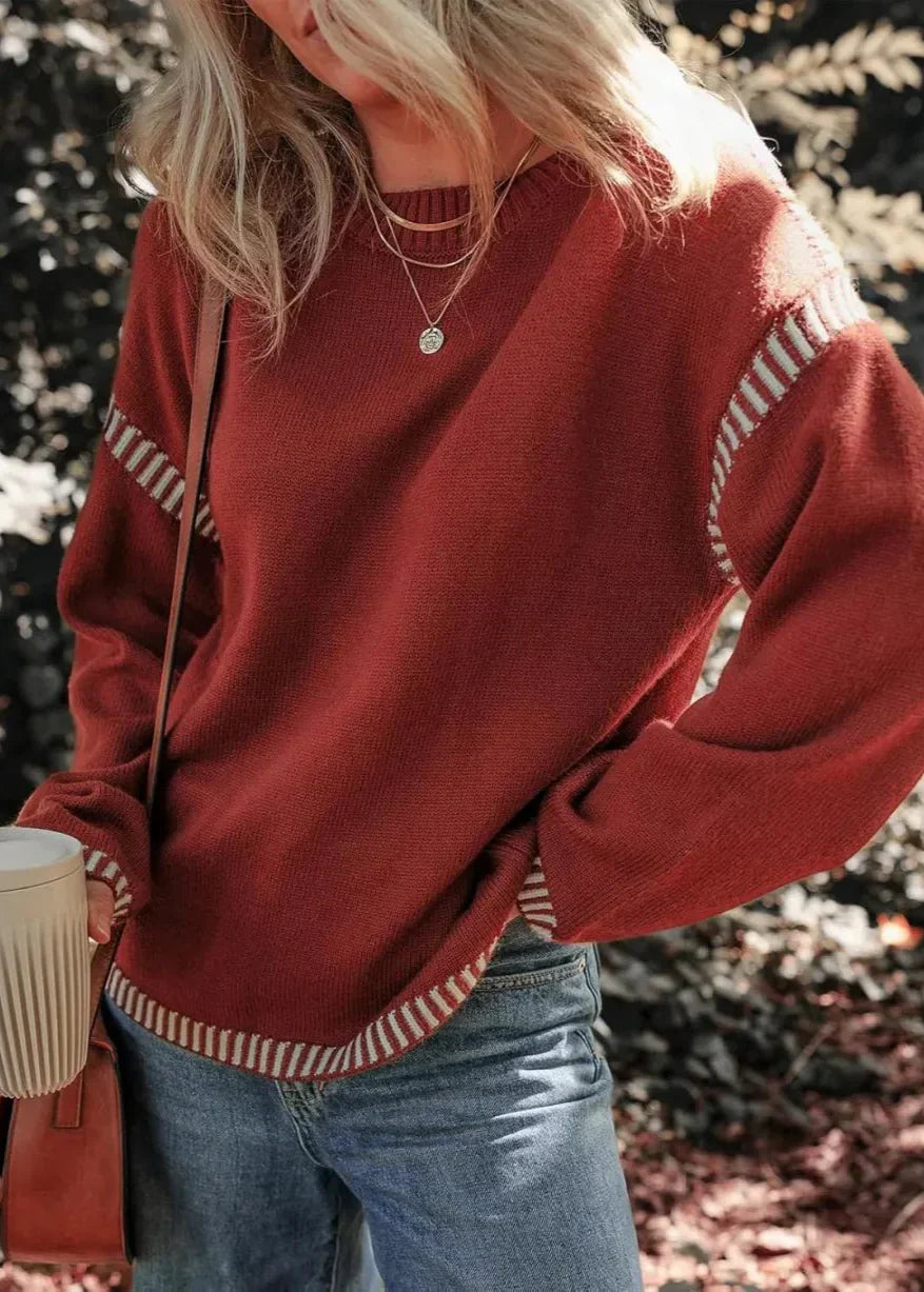 Marisa - Pull Chic Contrasté