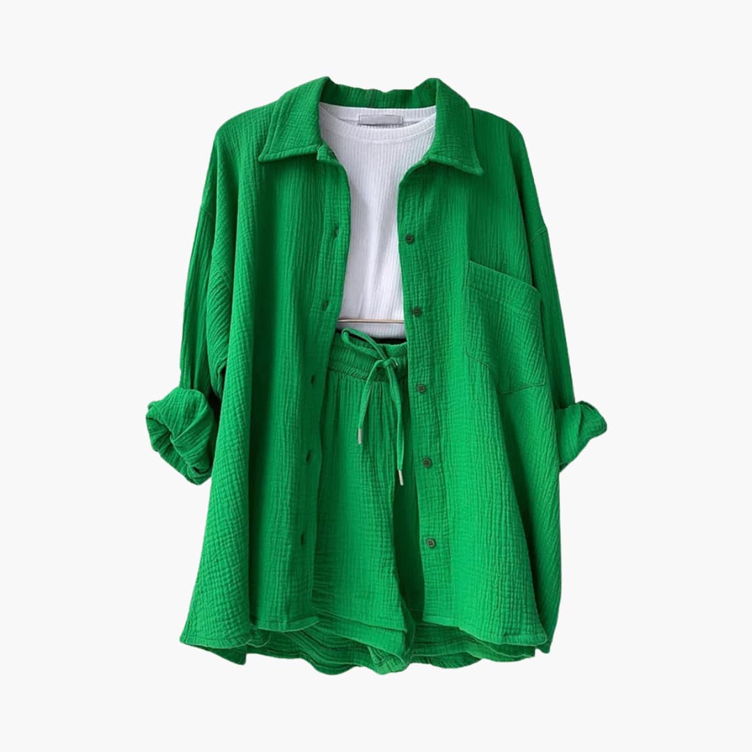 Léandra – Ensemble fluide 2 pièces en gaze de coton