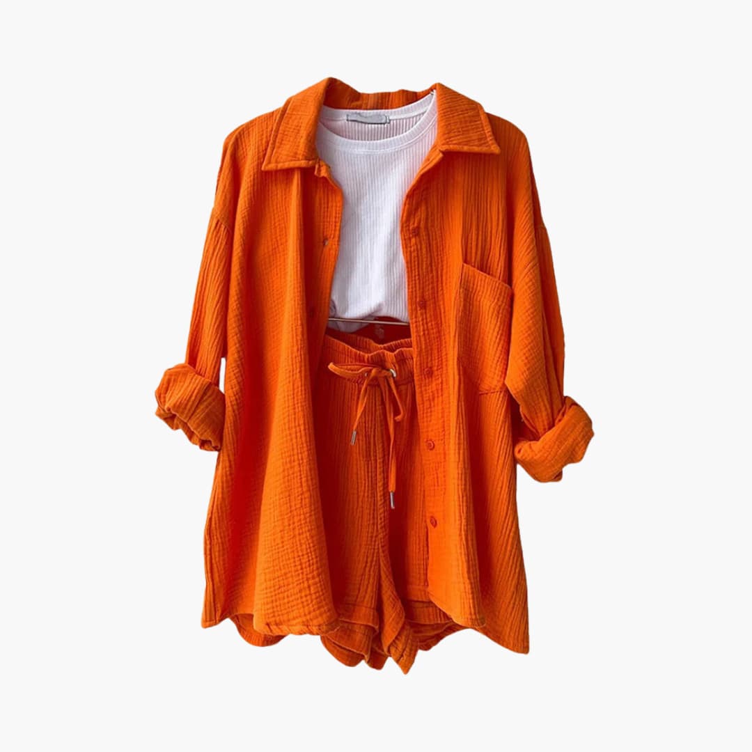 Léandra – Ensemble fluide 2 pièces en gaze de coton