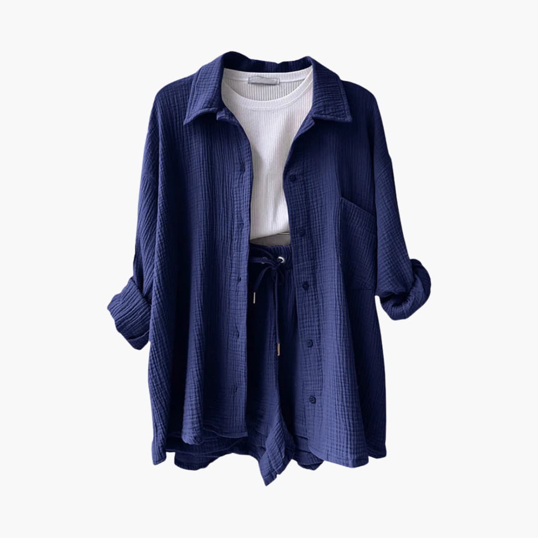 Léandra – Ensemble fluide 2 pièces en gaze de coton