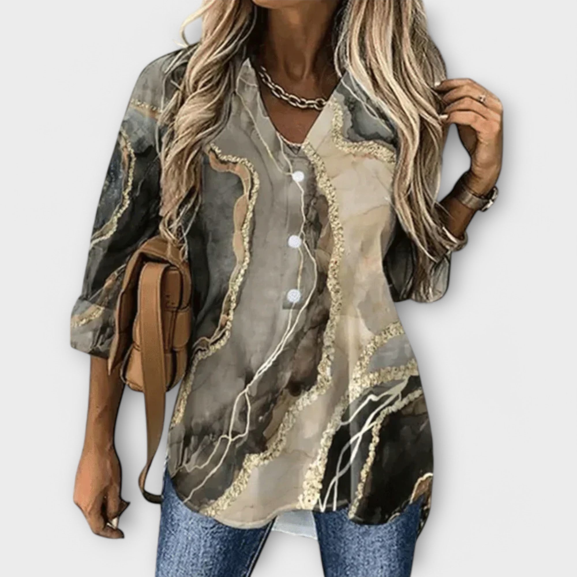 Marvella | Blouse Féminine Élégante au Design Distinctif