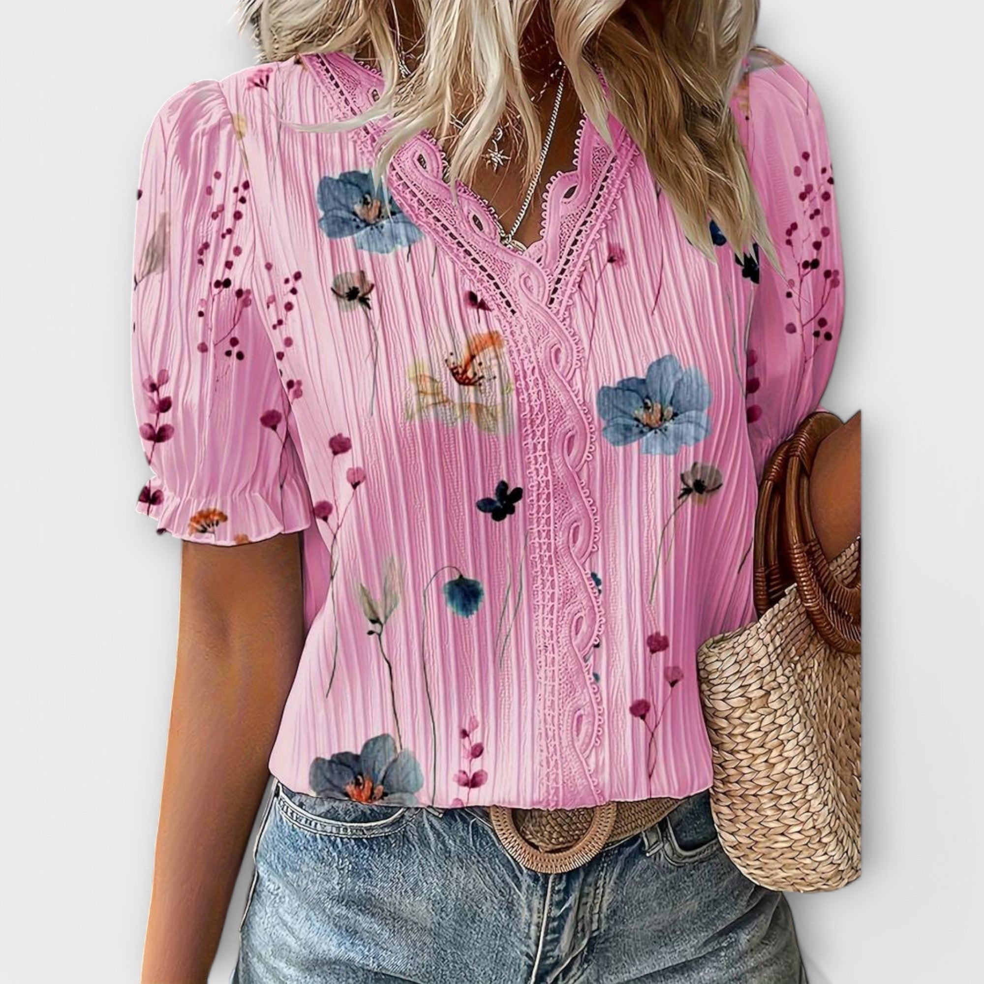 Celvyna | Blouse Moderne à Décolleté en V