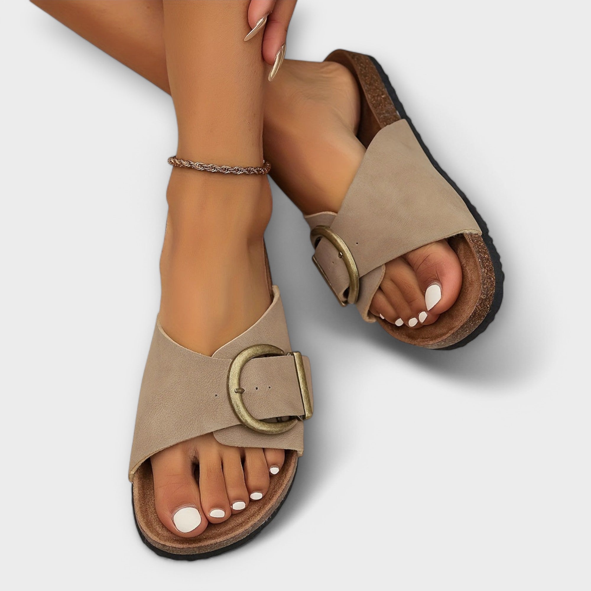 Maelia – Sandales Glissantes à Boucle Élégante