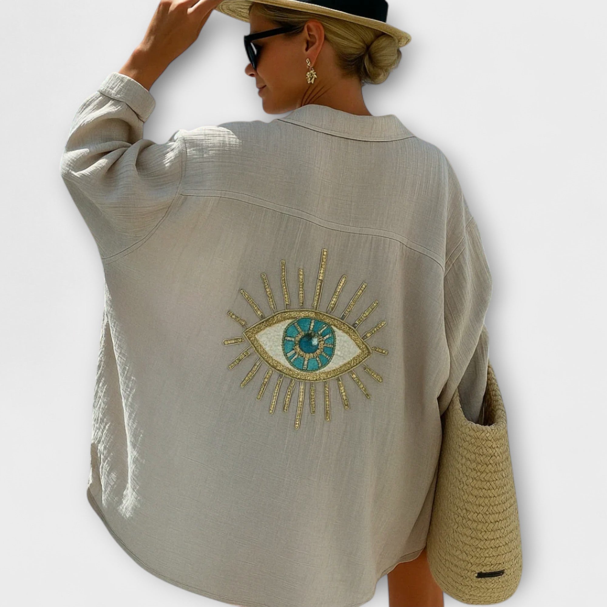 Zeyna | Blouse Décontractée Style Ibiza avec Détail Brodé