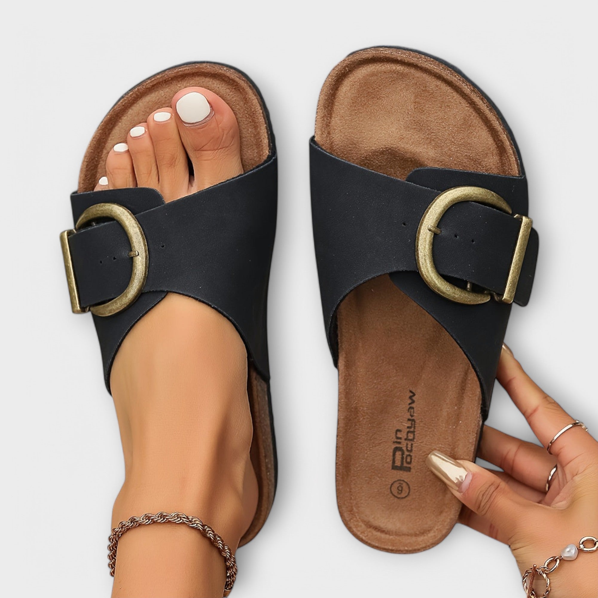 Maelia – Sandales Glissantes à Boucle Élégante
