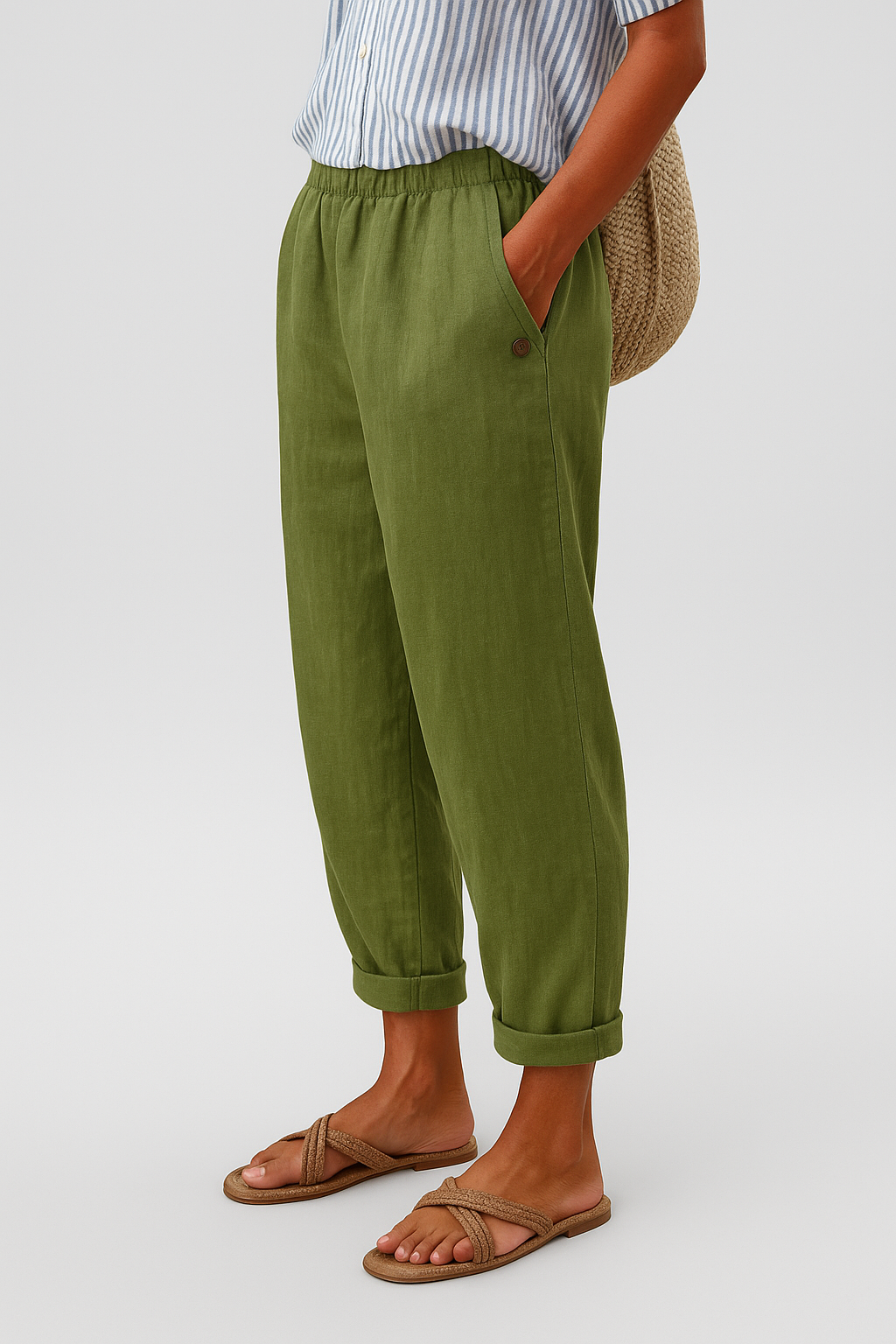 Cléa – Pantalon Léger à Poches Latérales