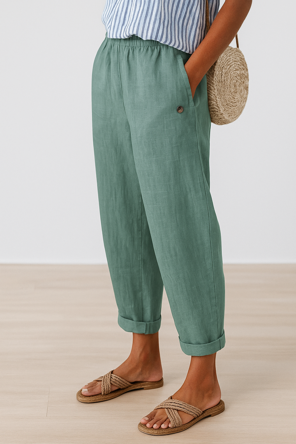 Cléa – Pantalon Léger à Poches Latérales