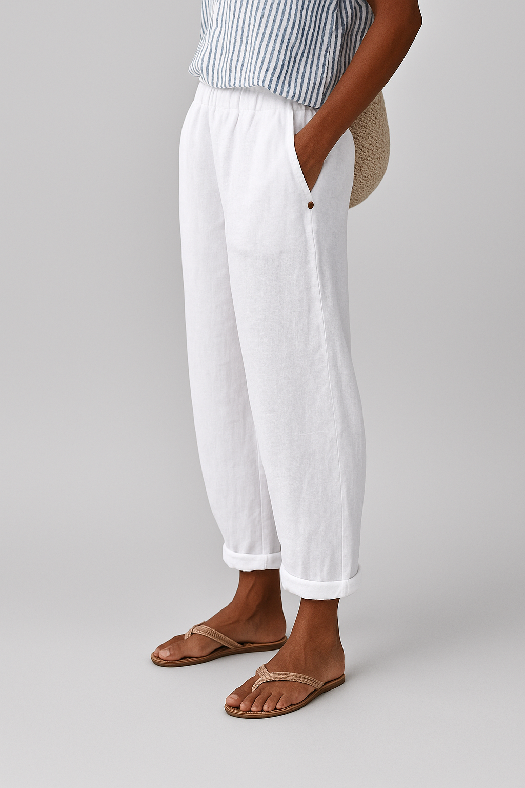Cléa – Pantalon Léger à Poches Latérales