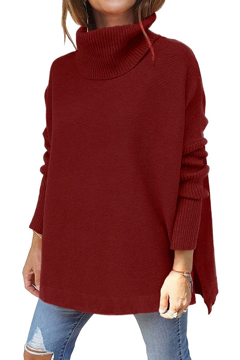Isaline – Pull à col roulé oversize et douillet