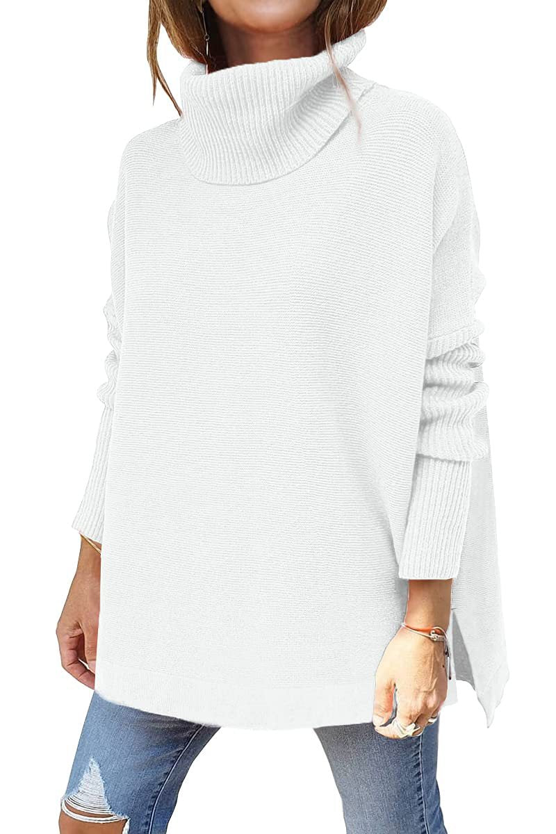 Isaline – Pull à col roulé oversize et douillet