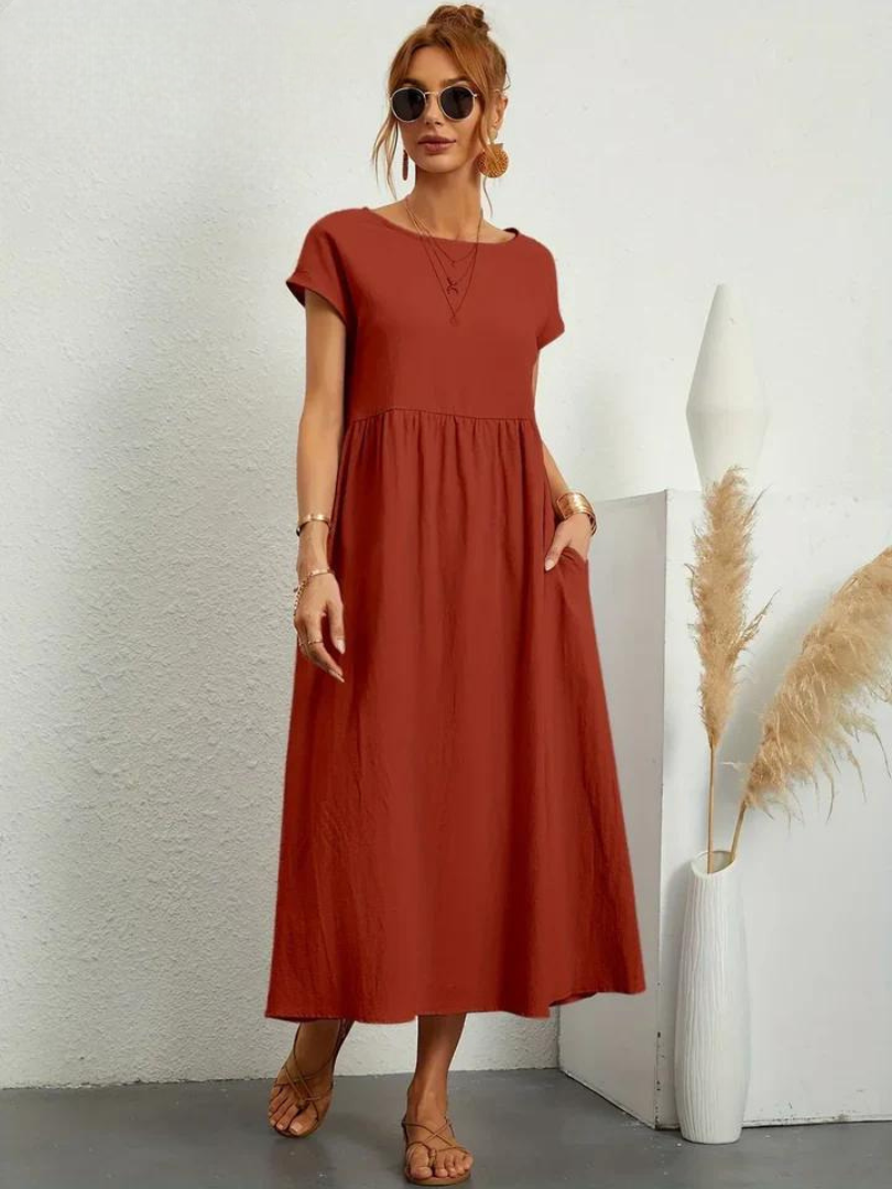 Maëline – Robe d’été fluide en coton léger