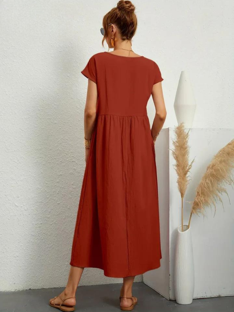 Maëline – Robe d’été fluide en coton léger