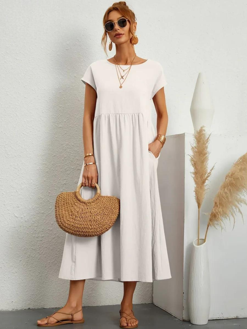 Maëline – Robe d’été fluide en coton léger