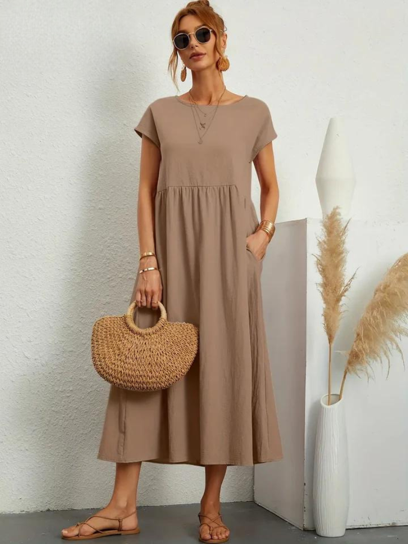 Maëline – Robe d’été fluide en coton léger