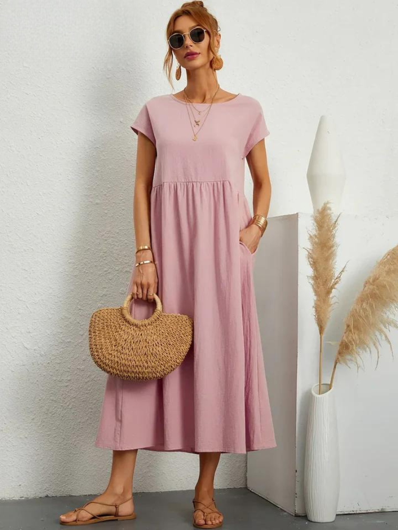Maëline – Robe d’été fluide en coton léger