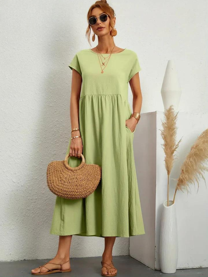 Maëline – Robe d’été fluide en coton léger