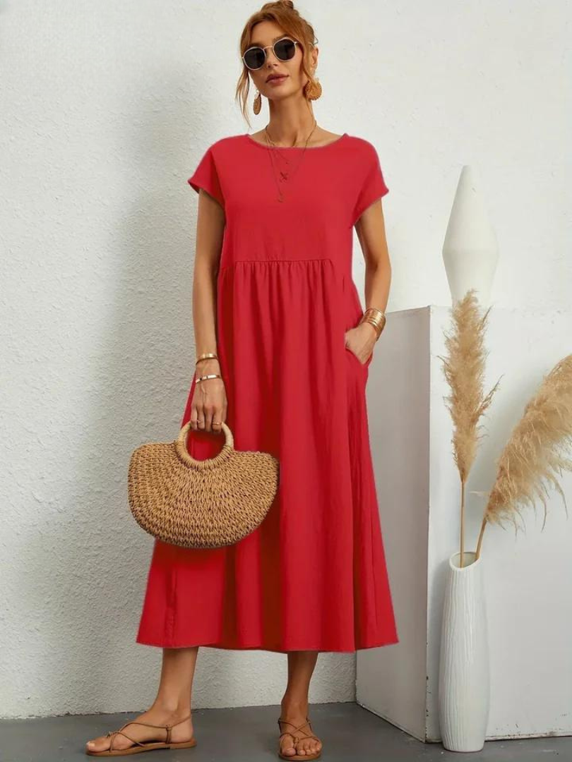 Maëline – Robe d’été fluide en coton léger
