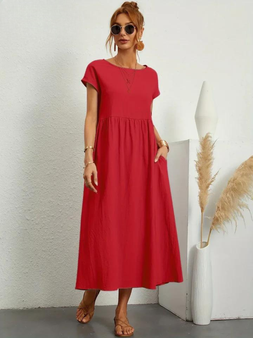 Maëline – Robe d’été fluide en coton léger