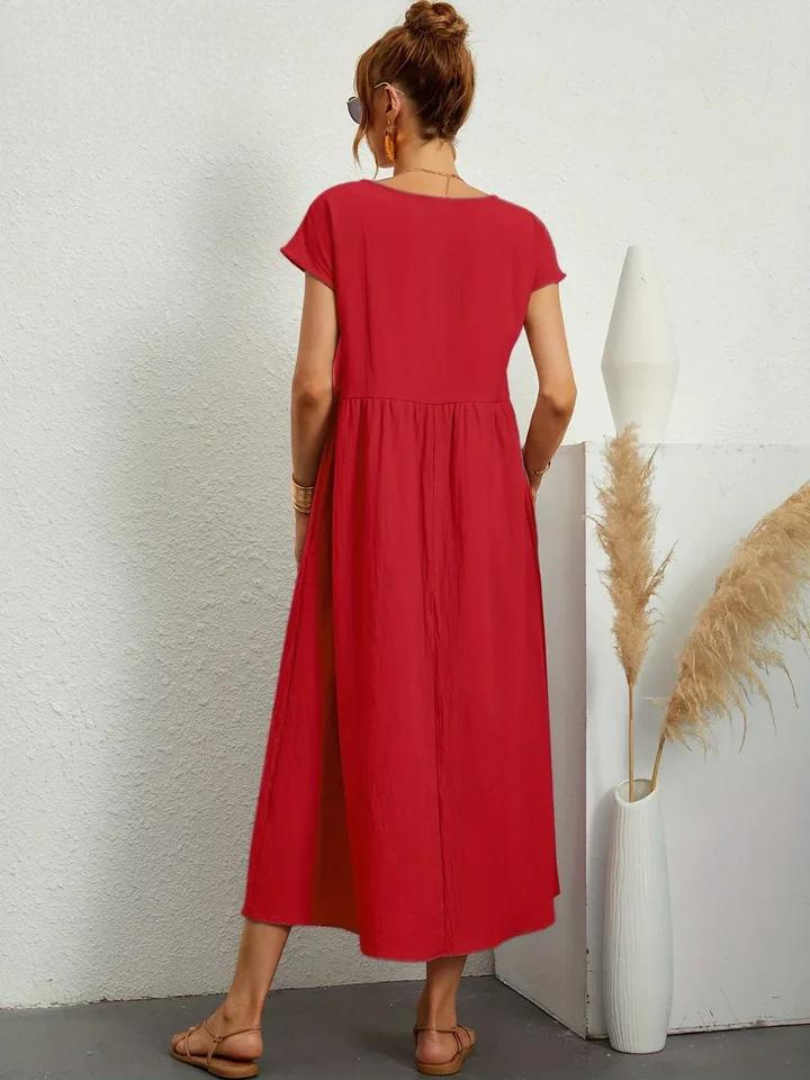 Maëline – Robe d’été fluide en coton léger