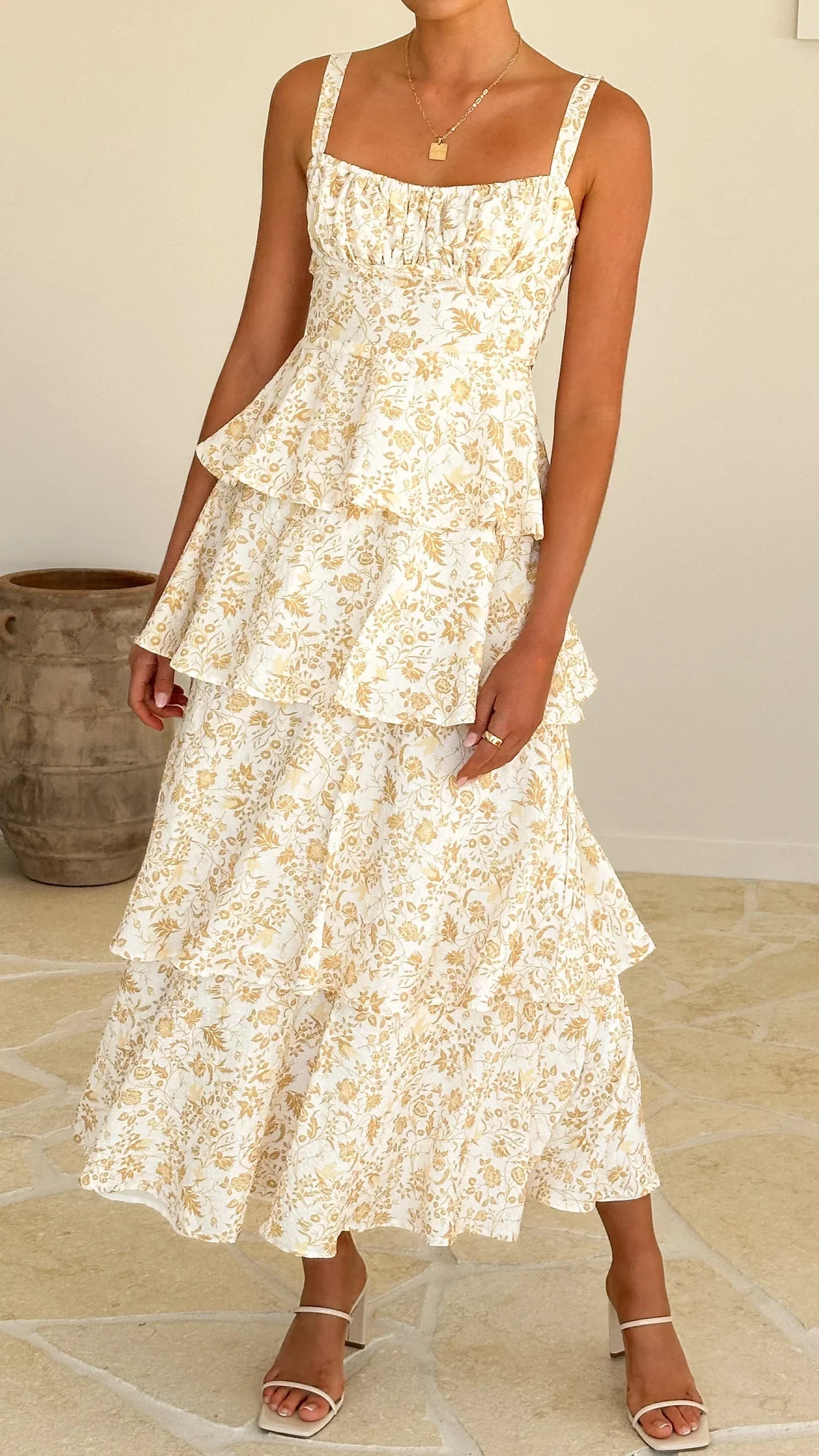 Élina – Robe Longue Fleurie Romantique