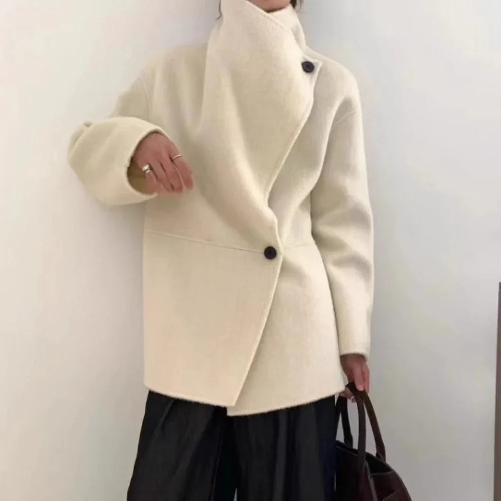 Velmira – Manteau en soie, laine et cachemire luxe