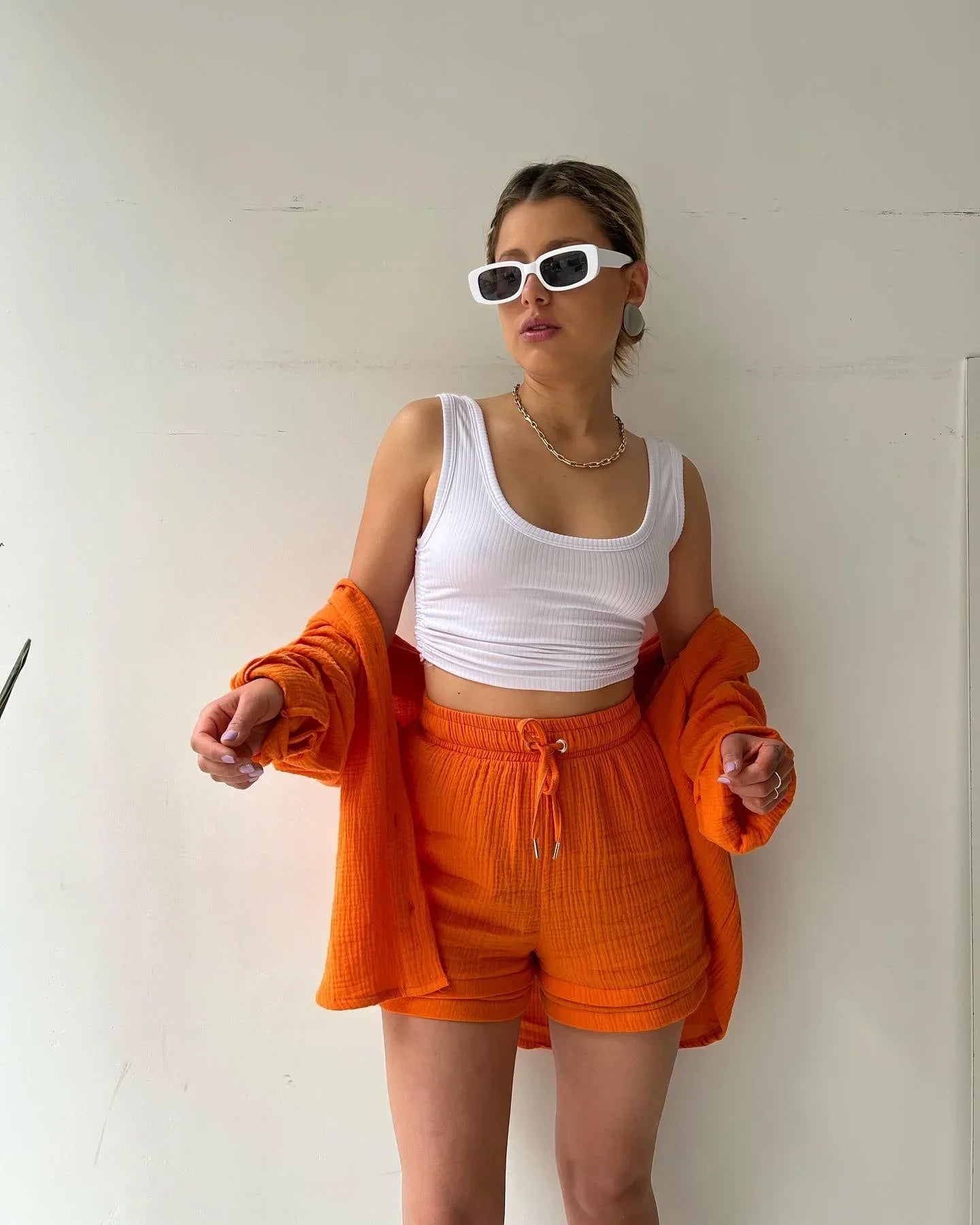 Léandra – Ensemble fluide 2 pièces en gaze de coton