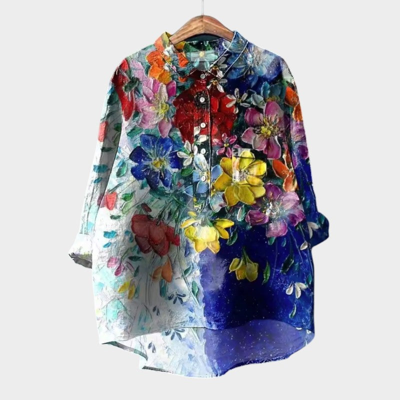 Lena | Blouse de Luxe avec Broderie Florale