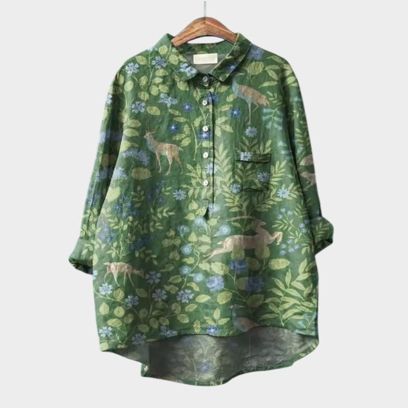 Evania | Blouse Florale Élégante et Confortable