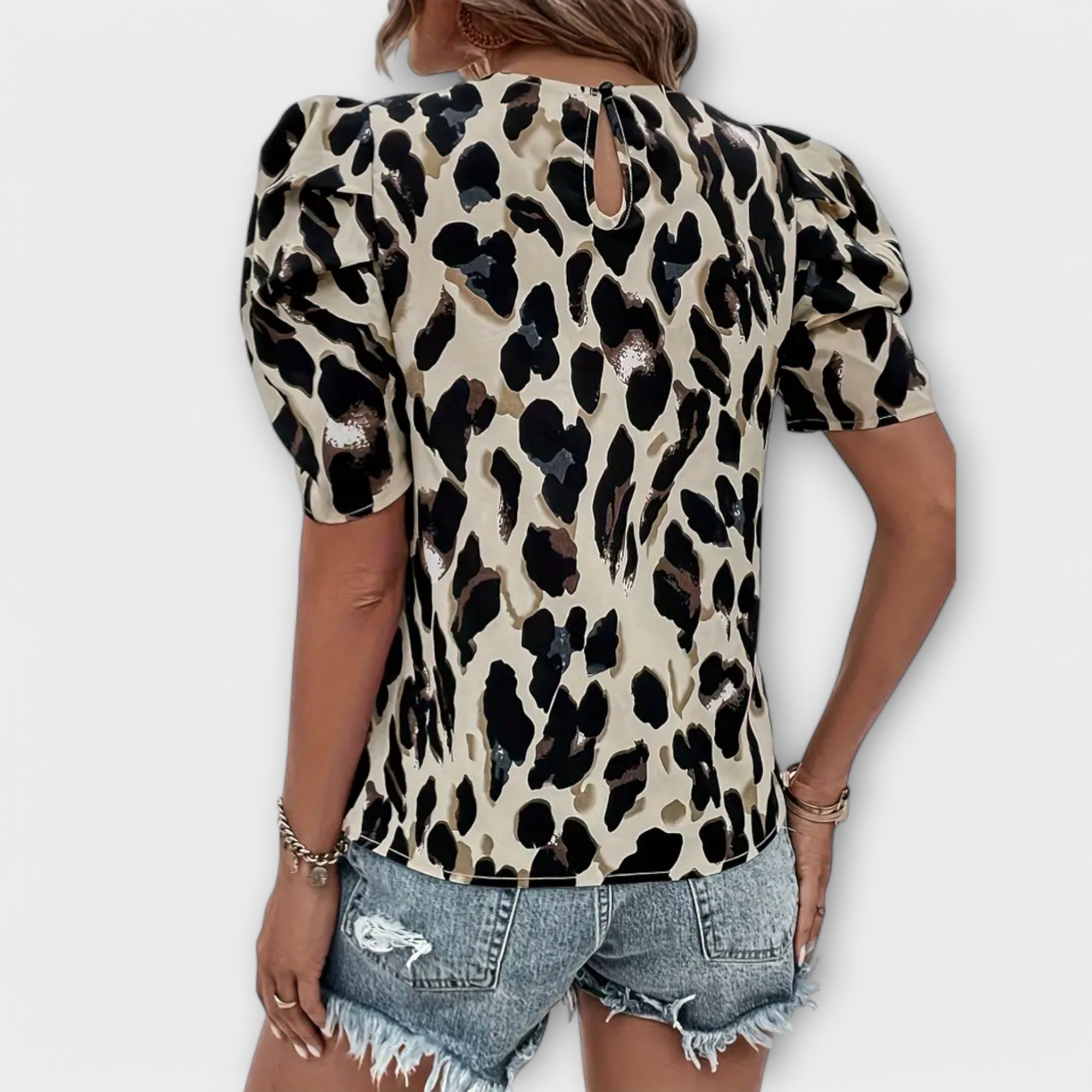 Lyssia | Blouse Féminine Imprimée au Charme Audacieux