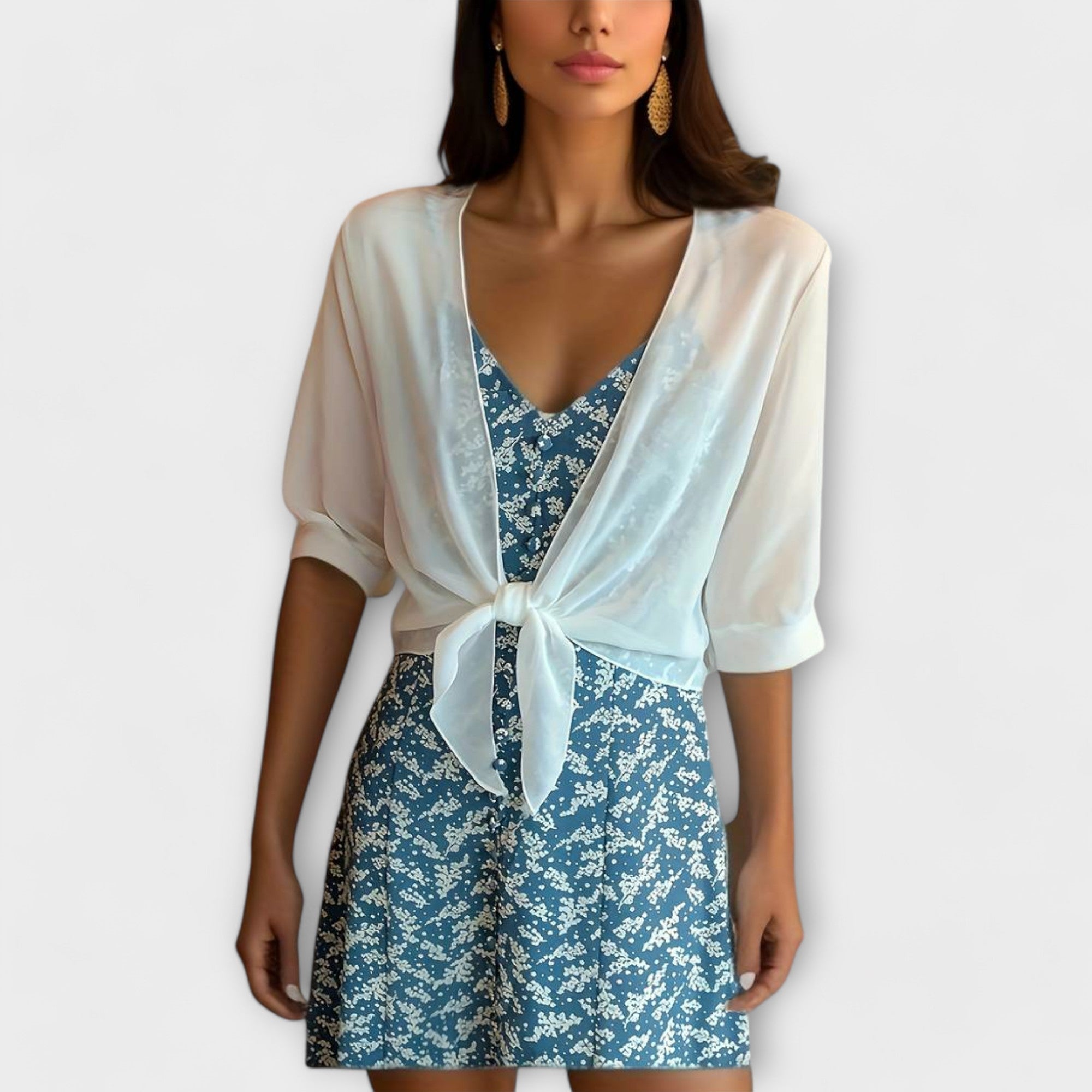 Amelise | Blouse à Décolleté Ouvert et Tissu Léger