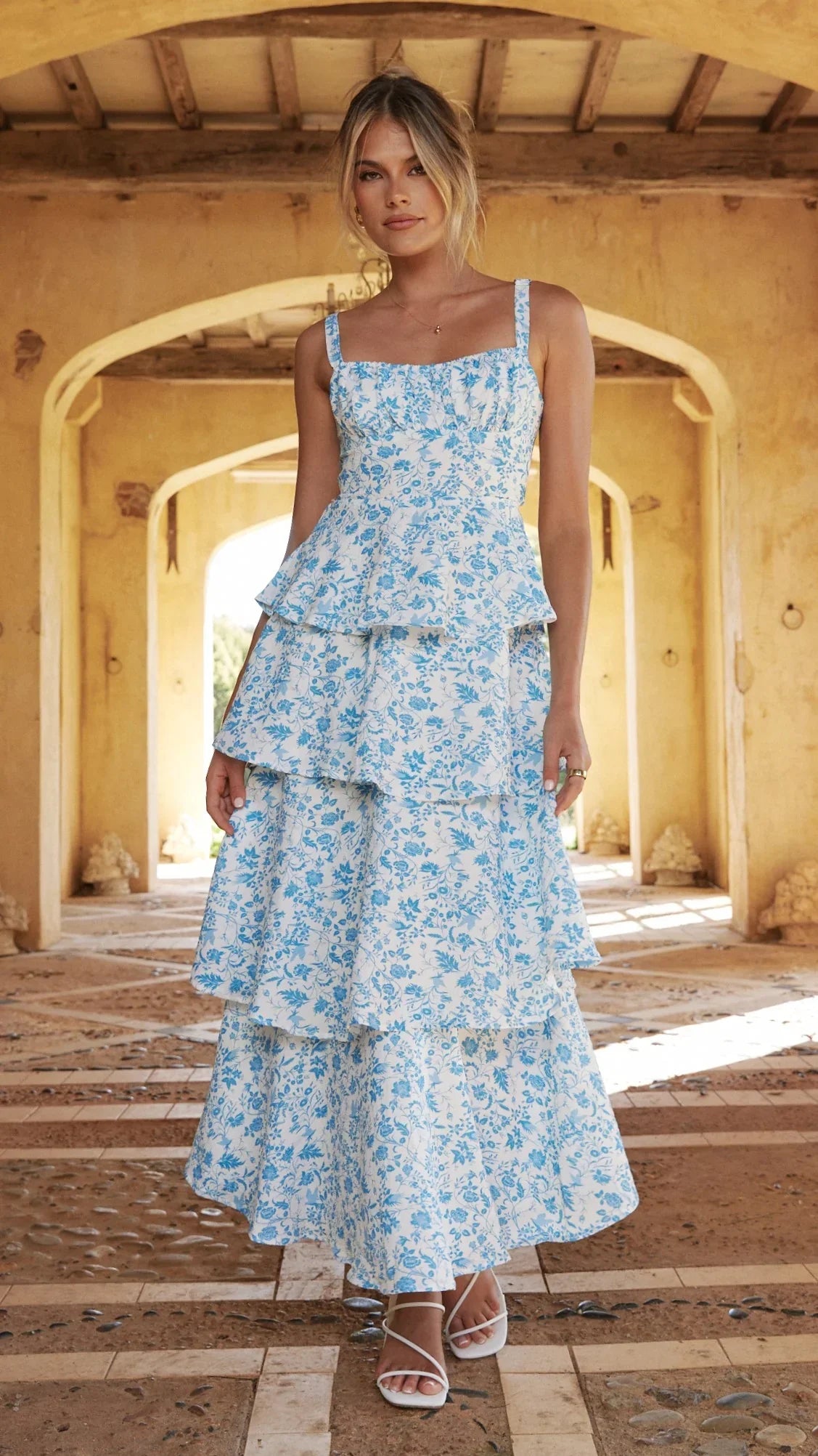 Élina – Robe Longue Fleurie Romantique