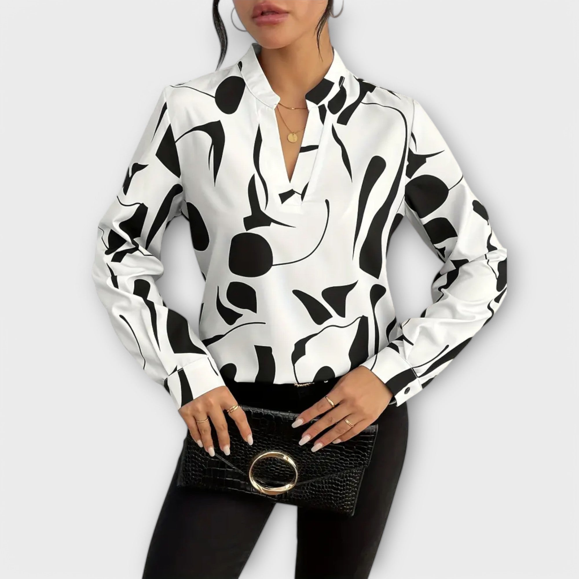 Maelis | Blouse Chic à Motifs Graphiques