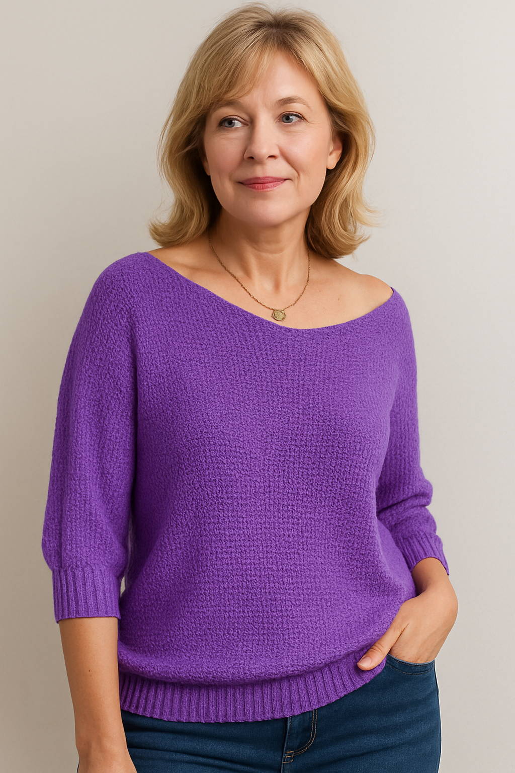 Rebecca - Pull élégant en fil de tricot de qualité