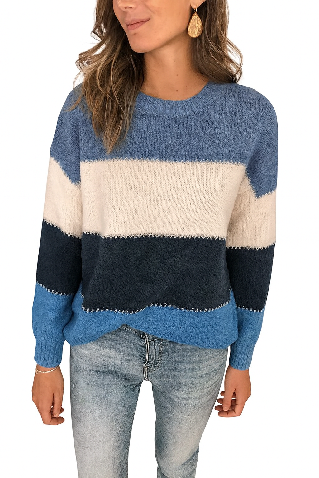 Annabelle - Pull tricoté rayé confortable et élégant