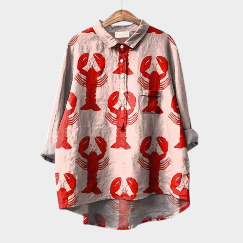 Crabes | Blouse de Luxe à Motifs Floraux