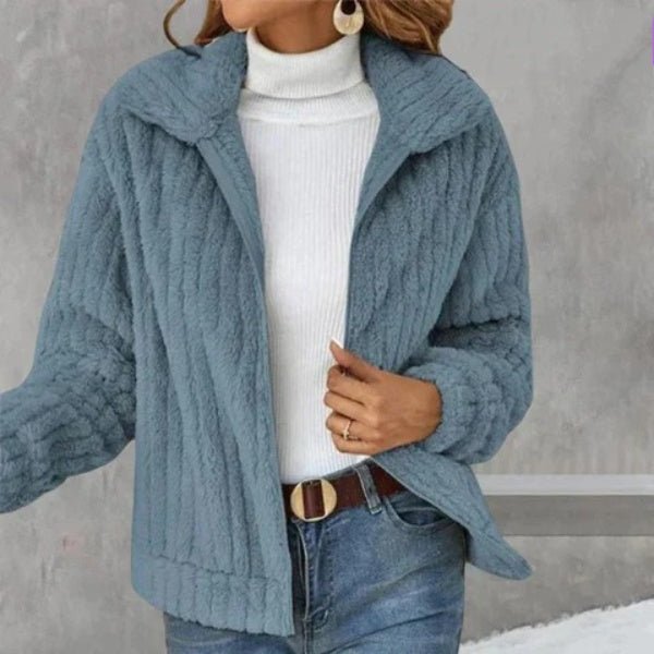 Zoe - Cardigan en peluche chic